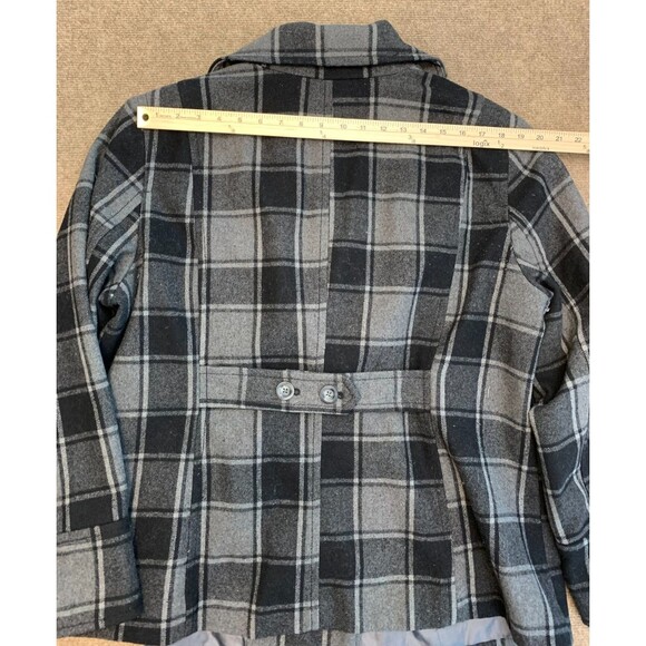 Old Navy Coat Womens 2XL Plaid Wool Blend Peacoat Lined Relaxed Preppy Button Up - Picture 7 of 9
